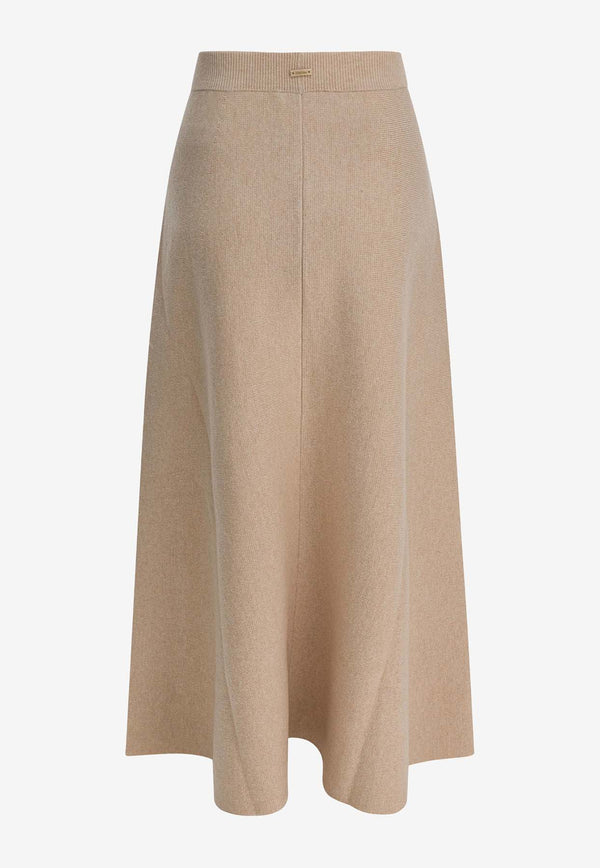 Max Mara Giberna Wool-Blend Flared Skirt  Beige 2521306022GIBERNA006_b67b5d34-f328-4efb-9104-5de11e732ece