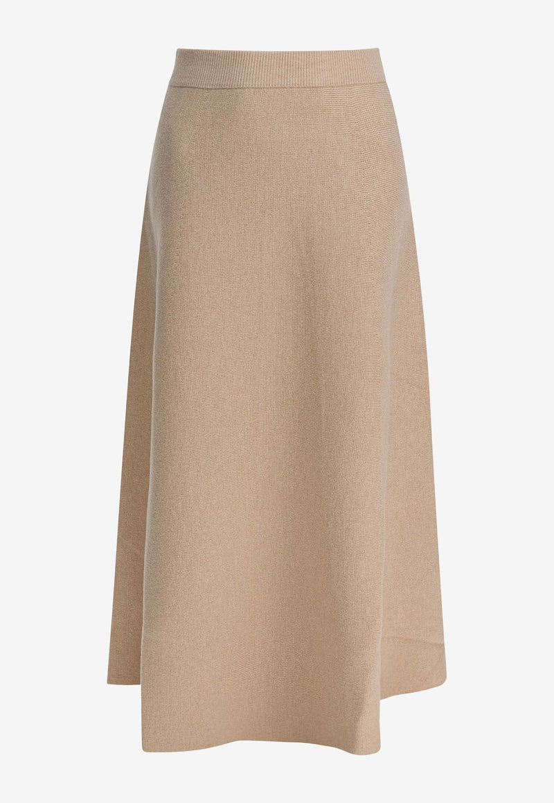 Max Mara Giberna Wool-Blend Flared Skirt  Beige 2521306022GIBERNA006_b67b5d34-f328-4efb-9104-5de11e732ece