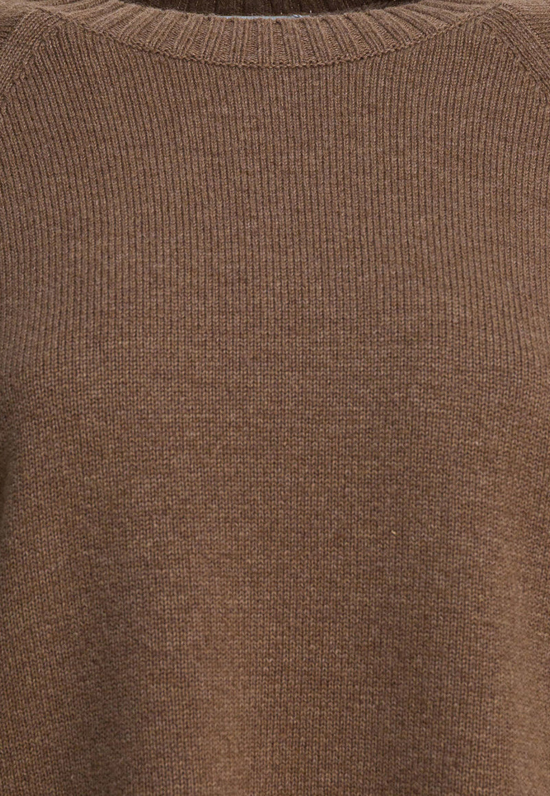 Max Mara Ampex Oversized Wool Blend Sweater Brown 2521366021AMPEX006_82787