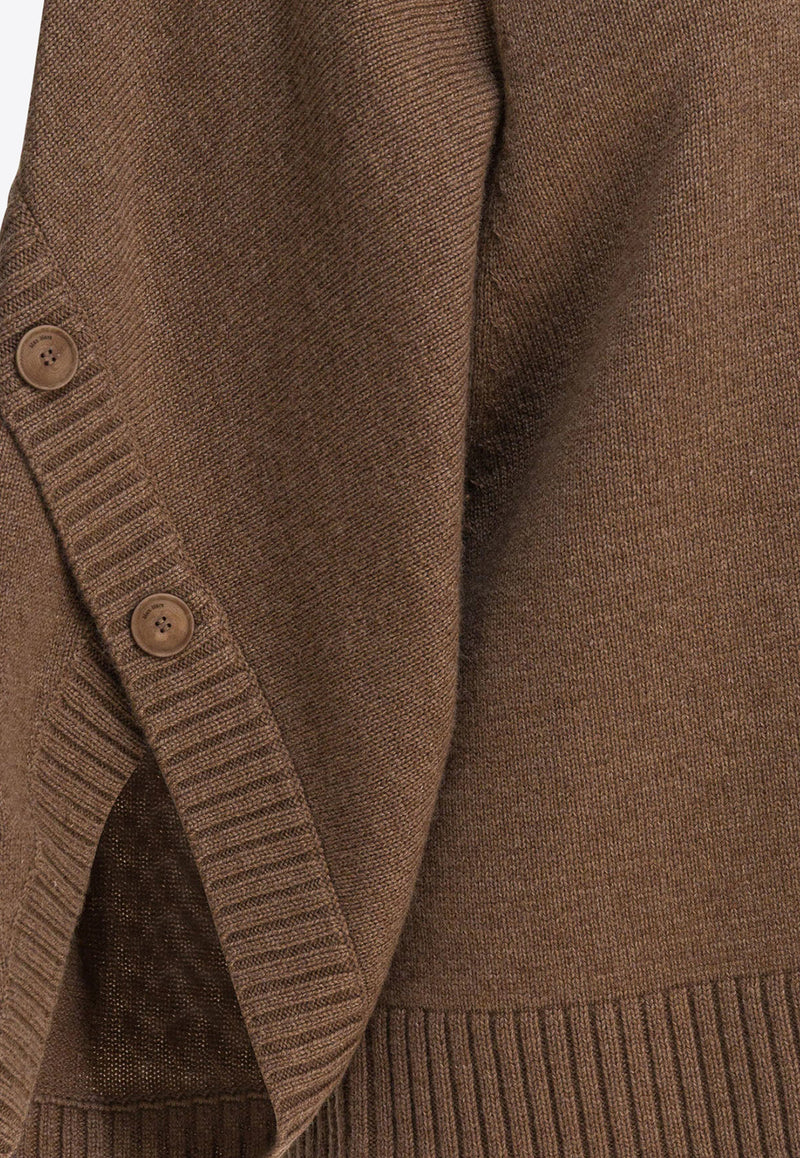 Max Mara Ampex Oversized Wool Blend Sweater Brown 2521366021AMPEX006_82787