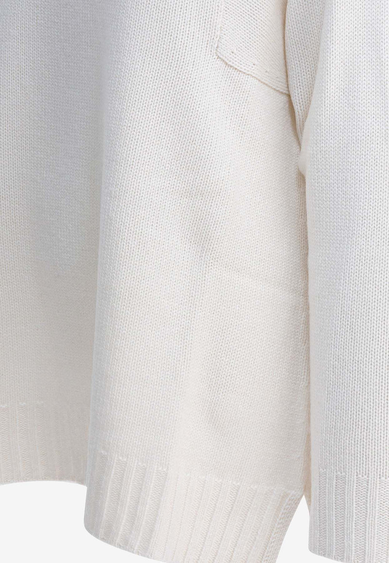 Max Mara Aceti Cashmere High-Neck Sweater White 2521366022ACETI004_10d6d49f-448c-495b-b7dc-a520a552af14