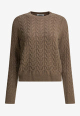 Max Mara Ramis Knitted Cashmere Sweater Brown 2521366032ARAMIS002_85a87fef-1b25-4206-bc47-864f3984460e