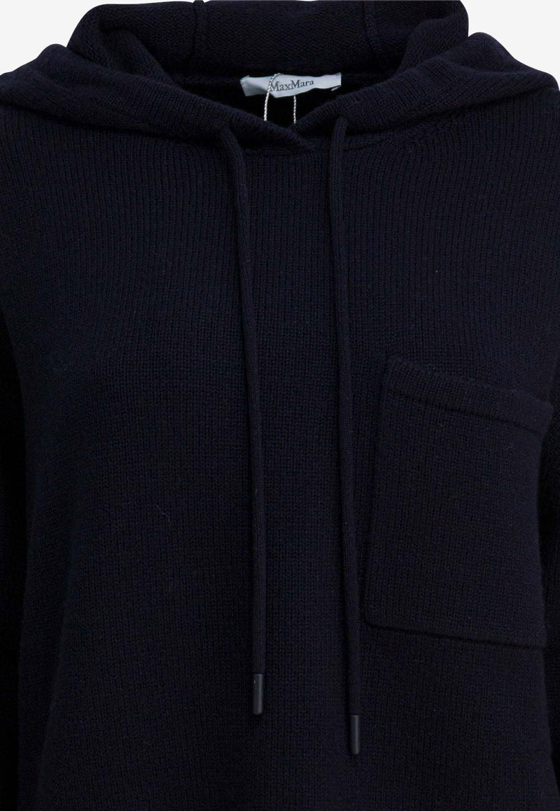 Max Mara Liana Wool Hooded Sweatshirt Blue 2521366132LIANA003_6c9961f2-1d43-45bc-8872-e73e5c59e6d4