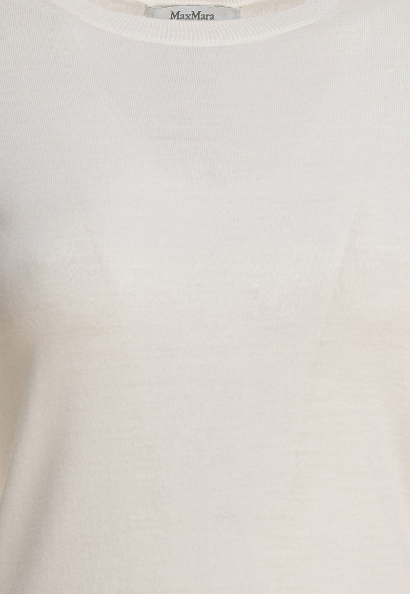Max Mara Gerico Wool Knit Top White 2521366161GERICO001_82858