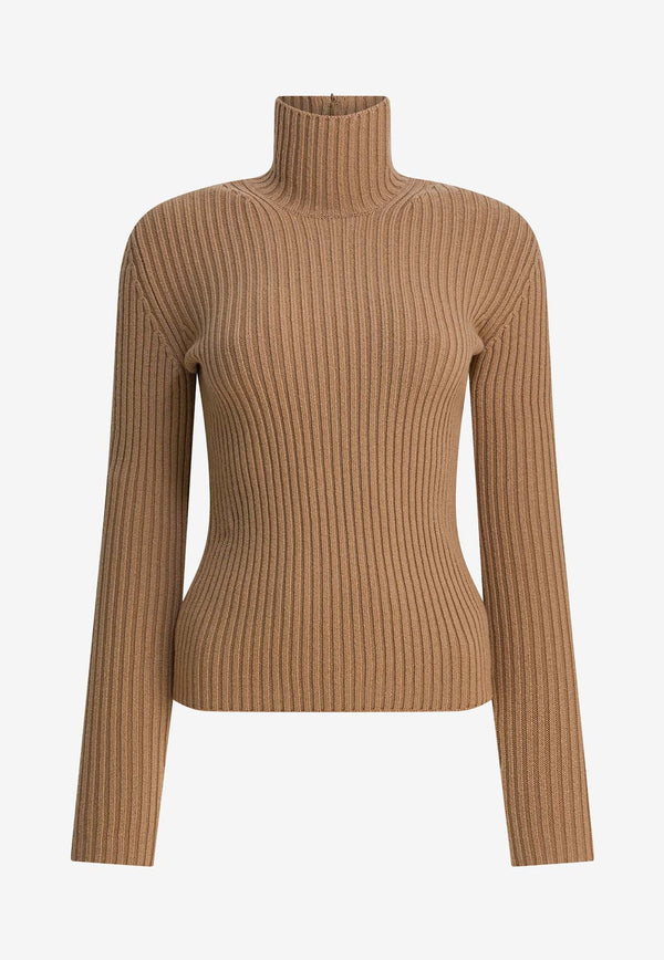 Max Mara Aral Cashmere-Blend High-Neck Sweater Beige 2521366293ARAL1234003_613e08a5-5c48-4ae4-9bba-19feeb5bcde4