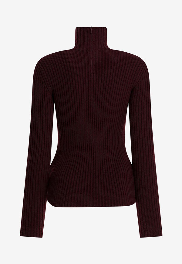 Max Mara Aral Cashmere-Blend High-Neck Sweater Red 2521366293ARAL1234012_f7b0a78d-8780-41e7-89e6-348da2fca55a