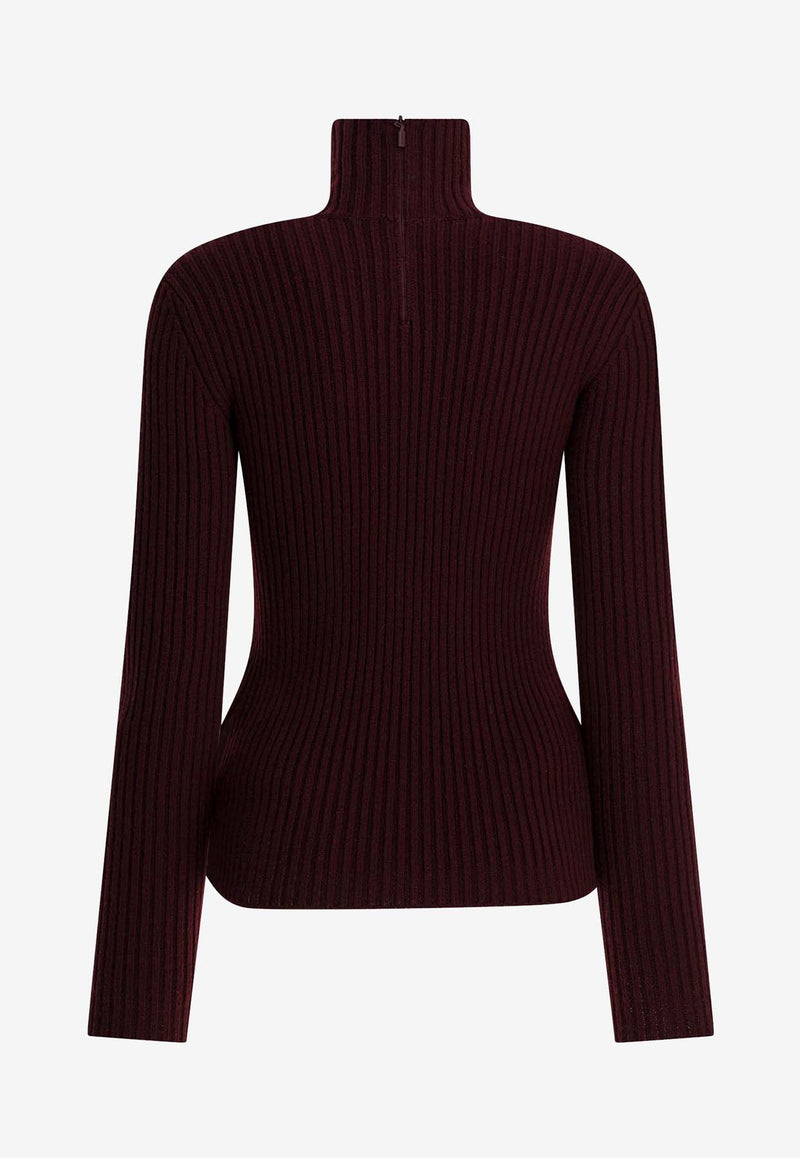 Max Mara Aral Cashmere-Blend High-Neck Sweater Red 2521366293ARAL1234012_f7b0a78d-8780-41e7-89e6-348da2fca55a