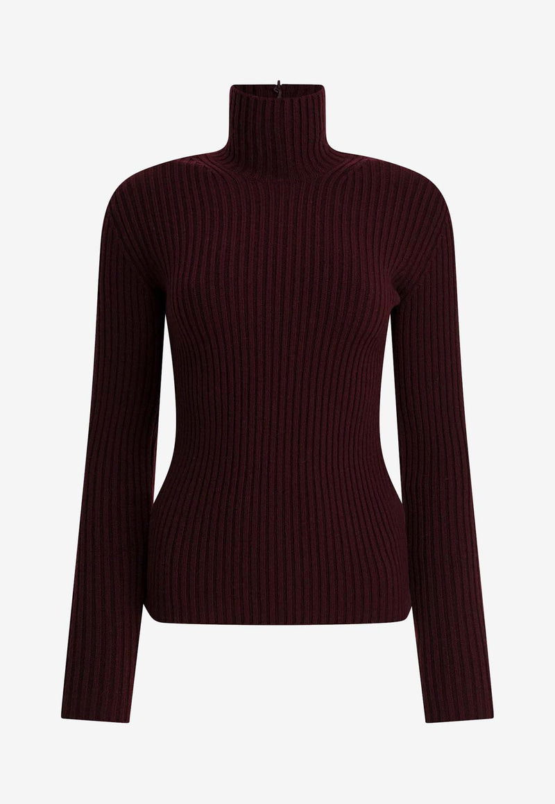 Max Mara Aral Cashmere-Blend High-Neck Sweater Red 2521366293ARAL1234012_f7b0a78d-8780-41e7-89e6-348da2fca55a