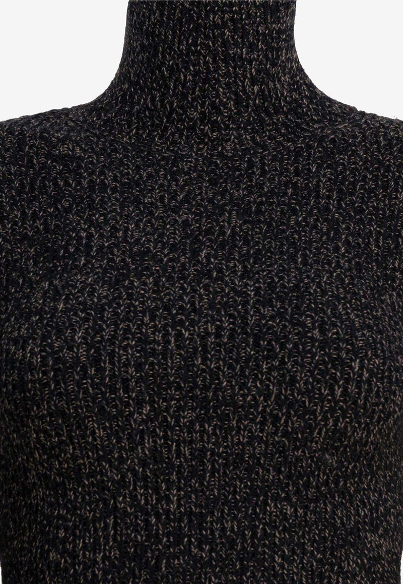 Max Mara Azulene Knitted Cashmere-Blend High-Neck Sweater Black 2521366383AZULENE1234004_0f1cda67-0cc0-4d0f-8280-379eed7325fa