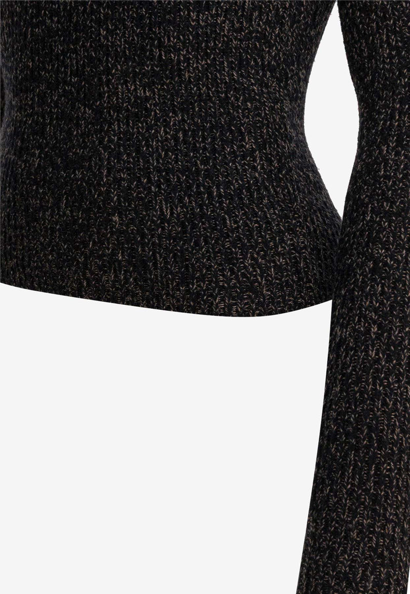 Max Mara Azulene Knitted Cashmere-Blend High-Neck Sweater Black 2521366383AZULENE1234004_0f1cda67-0cc0-4d0f-8280-379eed7325fa