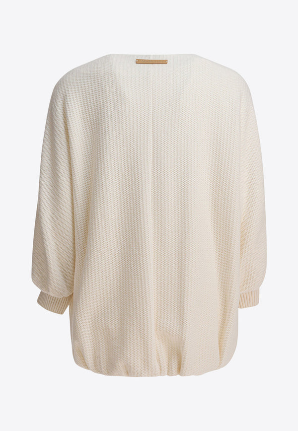 Max Mara Cirino Zip-Up Wool Blend Jacket White 2521916061CIRINO001_82498