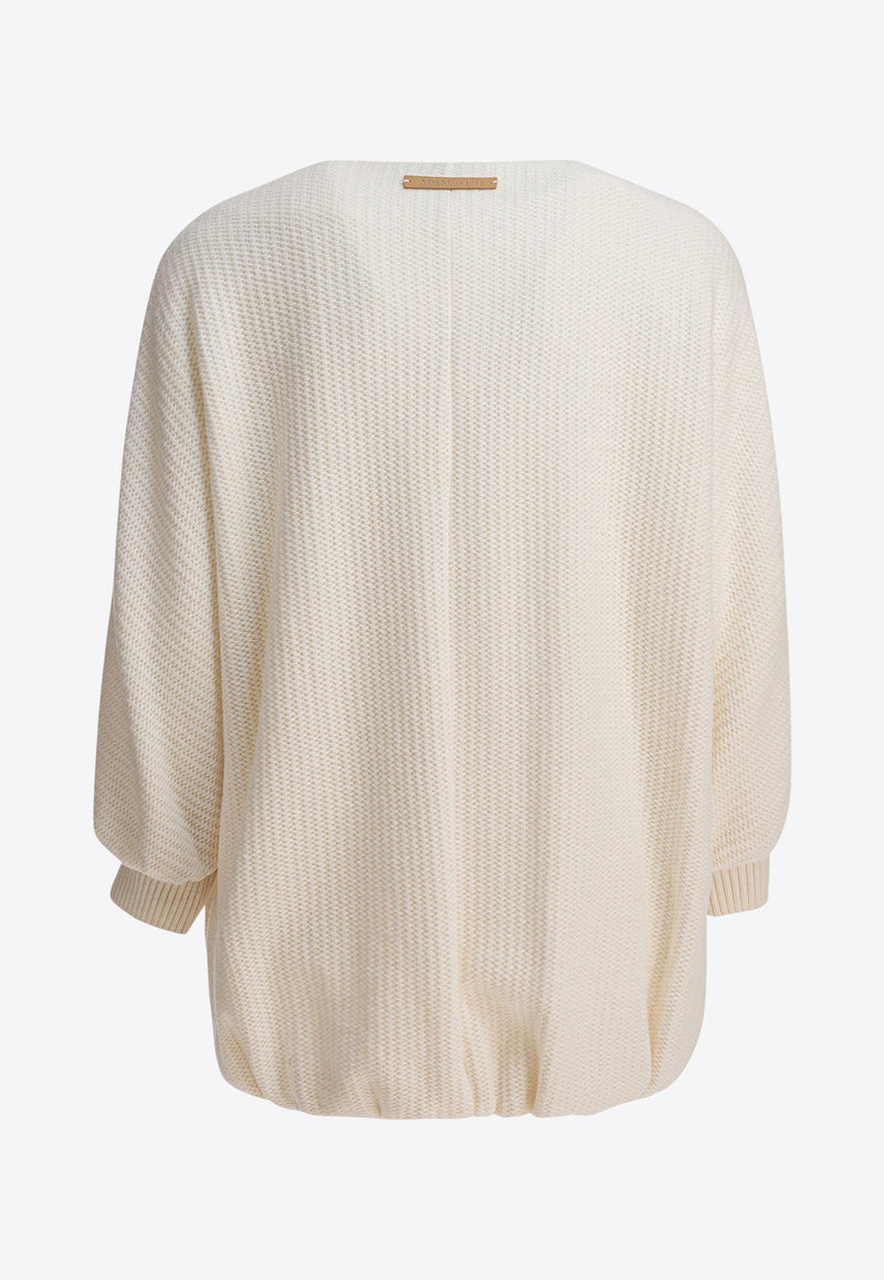 Max Mara Cirino Zip-Up Wool Blend Jacket White 2521916061CIRINO001_82498