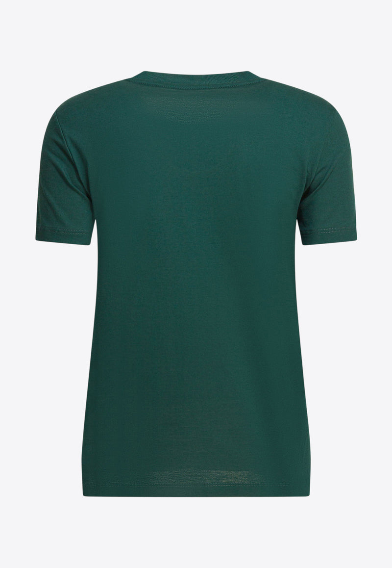 Max Mara Papaia Logo Embroidered T-shirt Green 2521946041PAPAIA008_874b72ec-b155-4047-b160-e2a4a1cd7ce1