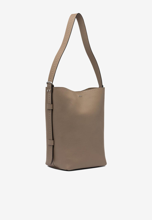 Max Mara Small Archetipo Leather Shoulder Bag Beige 2524516021ARCHETIPO1SV2002_b55ec447-a988-4e4e-970c-0ffdf1310fa6