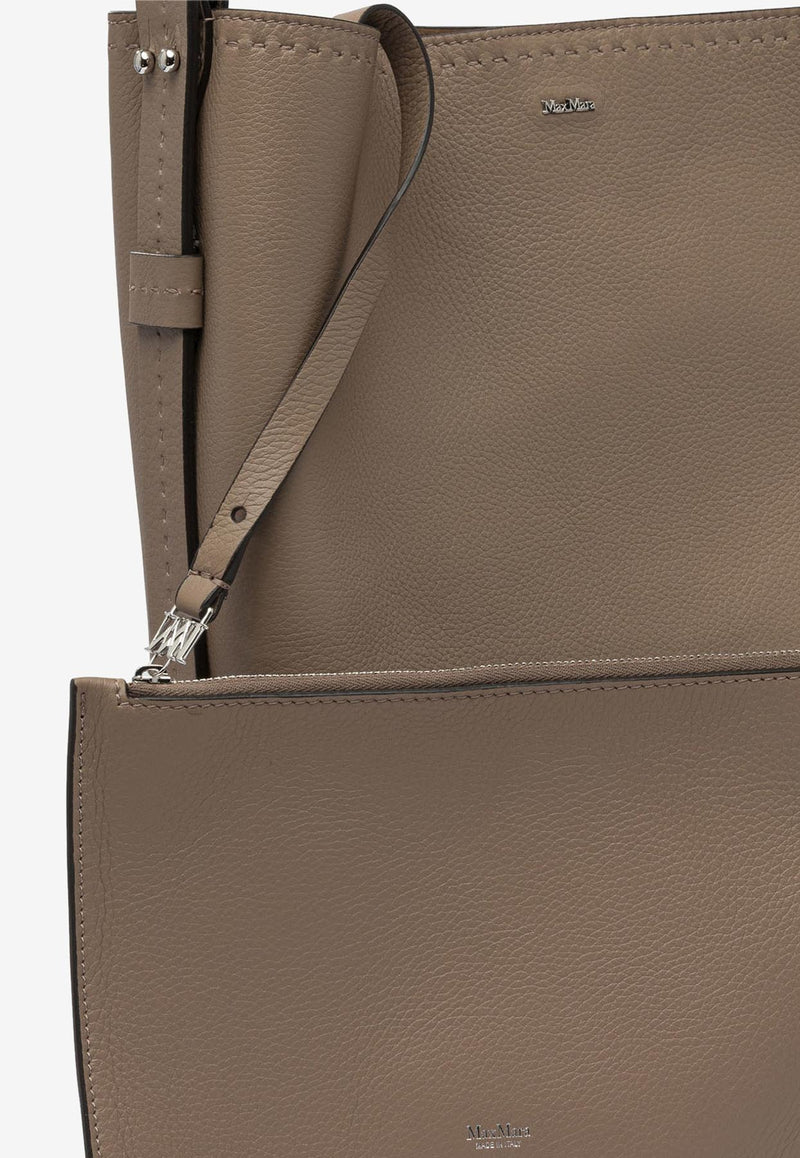 Max Mara Small Archetipo Leather Shoulder Bag Beige 2524516021ARCHETIPO1SV2002_b55ec447-a988-4e4e-970c-0ffdf1310fa6