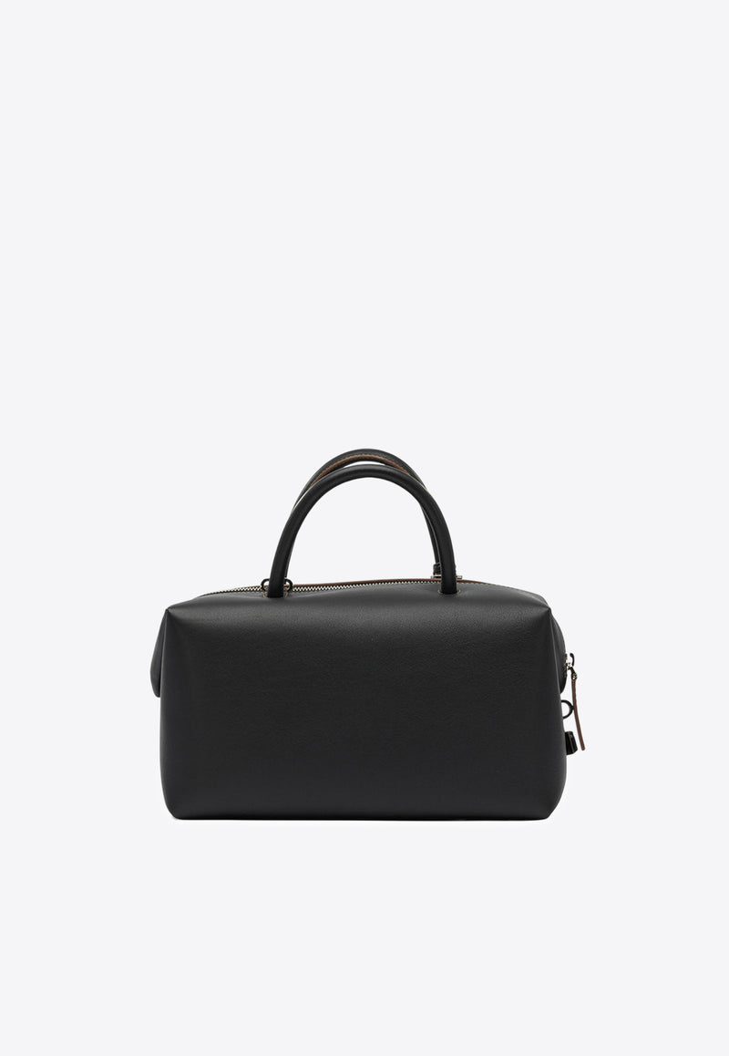 Max Mara Medium Leather Top Handle Bag Black 2524516121HOLDALLM005_80332eb6-651b-4554-8c7f-7c02324390b3