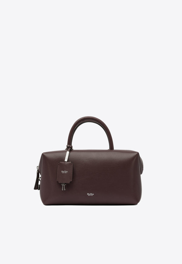 Max Mara Medium Leather Top Handle Bag Bordeaux 2524516121HOLDALLM021_d4b65544-fcc2-4e16-92ba-c6977be25e1e