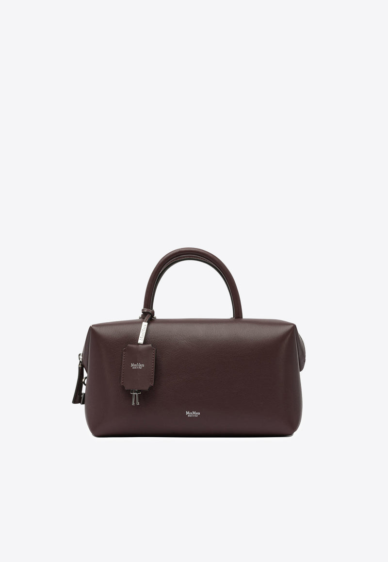Max Mara Medium Leather Top Handle Bag Bordeaux 2524516121HOLDALLM021_d4b65544-fcc2-4e16-92ba-c6977be25e1e