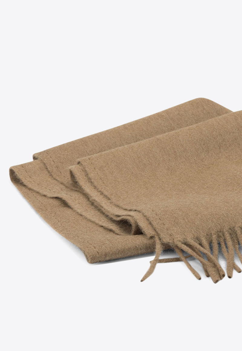 Max Mara Monogram Embroidered Wool Scarf Brown 2524546322WKCLARA001_86cb5ffc-eea9-439a-8c21-dbc46009654a