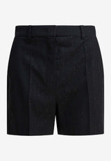 Max Mara Pianoforte Siberia Pinstripe Tailored Mini Shorts Black 2521146014SIBERIA001_f8342ea7-b492-4916-8fab-b7ba8e3c737f
