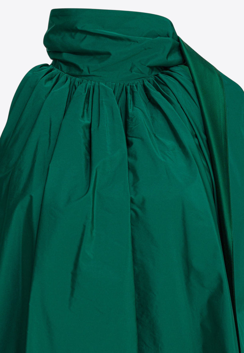 Max Mara Pianoforte Beber Taffeta Flared Mini Dress Green 2521226017BEBER010_eb7cf36d-4f1b-419c-a77b-f35e1f8fc343