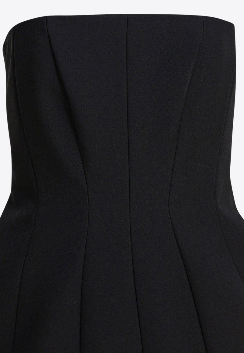 Max Mara Pianoforte Betel Strapless Mini Bustier Dress Black 2521236017BETEL004_82979