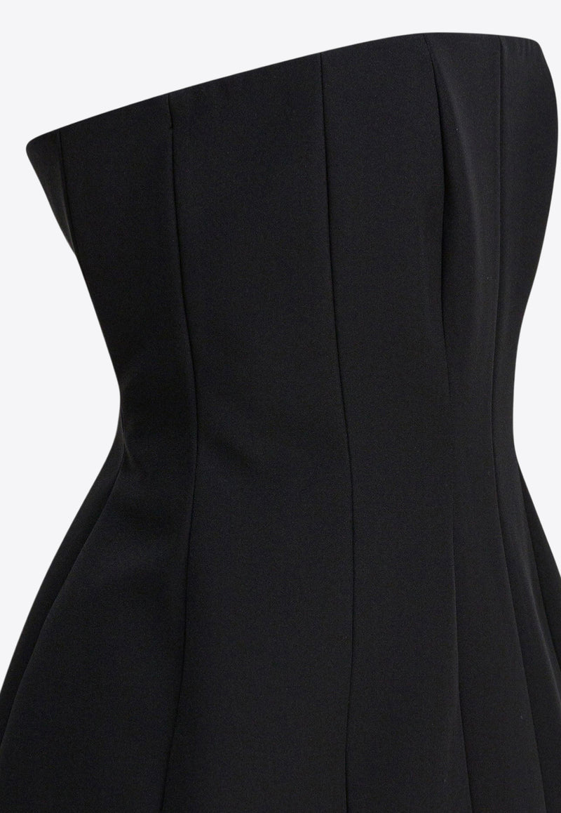 Max Mara Pianoforte Betel Strapless Mini Bustier Dress Black 2521236017BETEL004_82979
