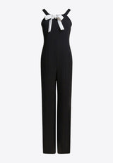 Max Mara Pianoforte Estro Jumpsuit with Interchangeable Ribbon Black 2521246027ESTRO004_7ea4ec12-3b6e-4349-9ae4-b4c4536c1ab7