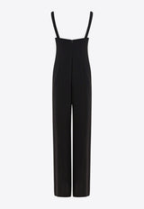 Max Mara Pianoforte Estro Jumpsuit with Interchangeable Ribbon Black 2521246027ESTRO004_7ea4ec12-3b6e-4349-9ae4-b4c4536c1ab7