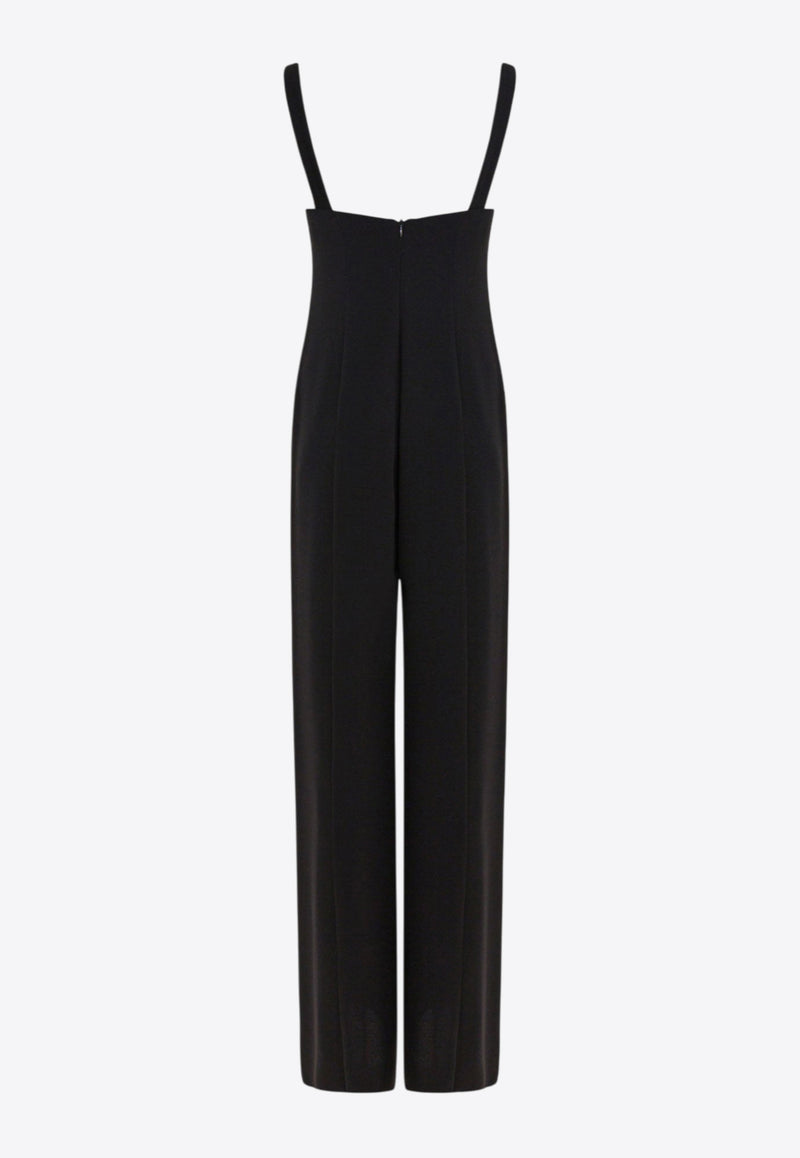 Max Mara Pianoforte Estro Jumpsuit with Interchangeable Ribbon Black 2521246027ESTRO004_7ea4ec12-3b6e-4349-9ae4-b4c4536c1ab7