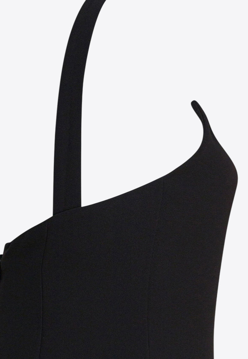 Max Mara Pianoforte Estro Jumpsuit with Interchangeable Ribbon Black 2521246027ESTRO004_7ea4ec12-3b6e-4349-9ae4-b4c4536c1ab7