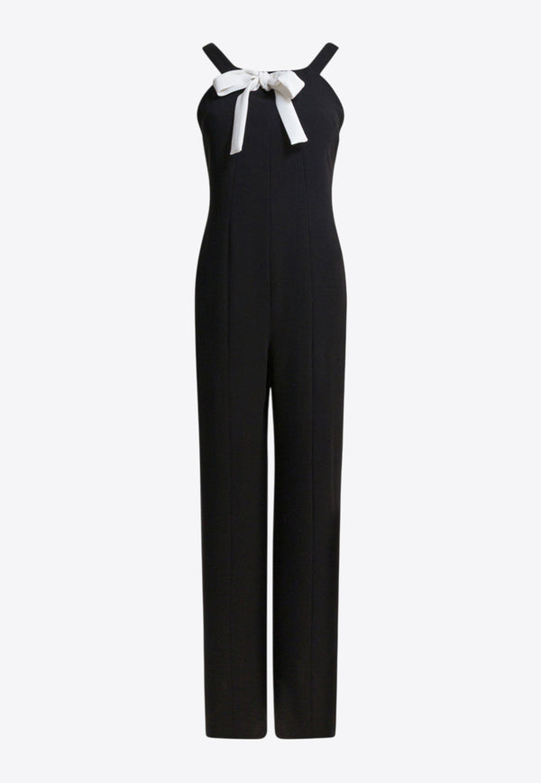 Max Mara Pianoforte Estro Jumpsuit with Interchangeable Ribbon Black 2521246027ESTRO004_7ea4ec12-3b6e-4349-9ae4-b4c4536c1ab7