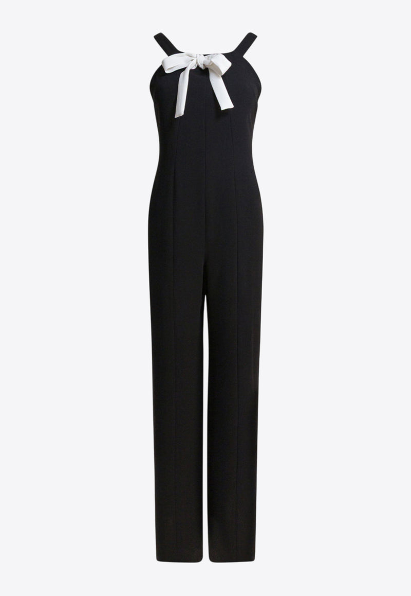 Max Mara Pianoforte Estro Jumpsuit with Interchangeable Ribbon Black 2521246027ESTRO004_7ea4ec12-3b6e-4349-9ae4-b4c4536c1ab7