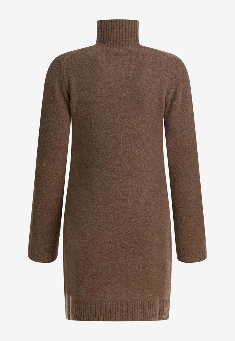 Max Mara Edison Turtleneck Mini Dress Brown 2521326029EDISON002_a7f3da1a-759c-4bb7-b921-9e19839f8d98