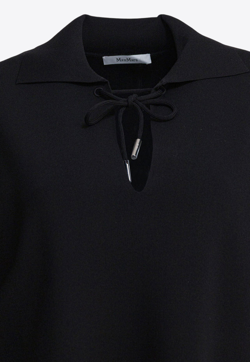 Max Mara Poltava Satin Blouse Black 2521366038POLTAVA005_82836