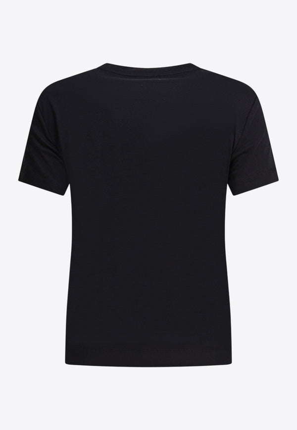 Max Mara Nerina Logo Embroidered T-shirt Black 2521976028NERINA005_82891