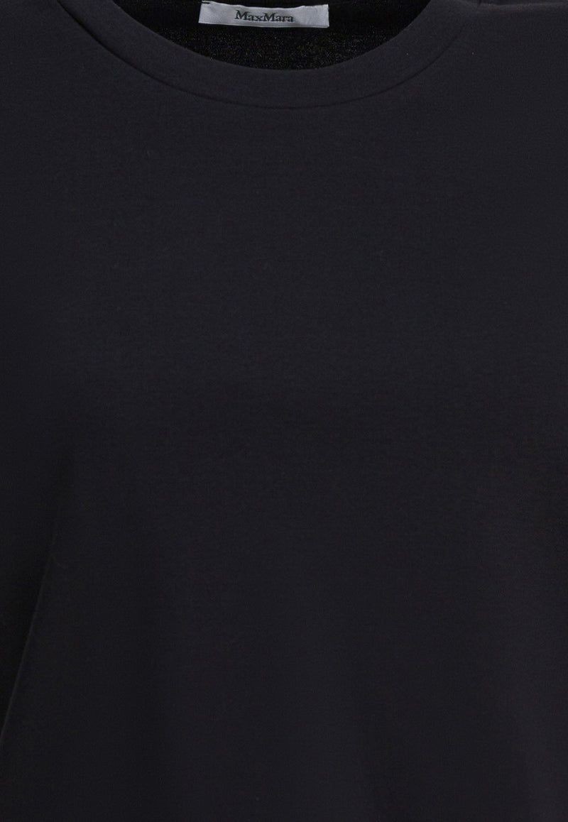 Max Mara Nerina Logo Embroidered T-shirt Black 2521976028NERINA005_82891
