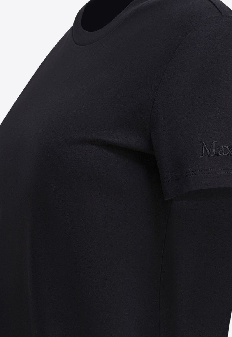 Max Mara Nerina Logo Embroidered T-shirt Black 2521976028NERINA005_82891