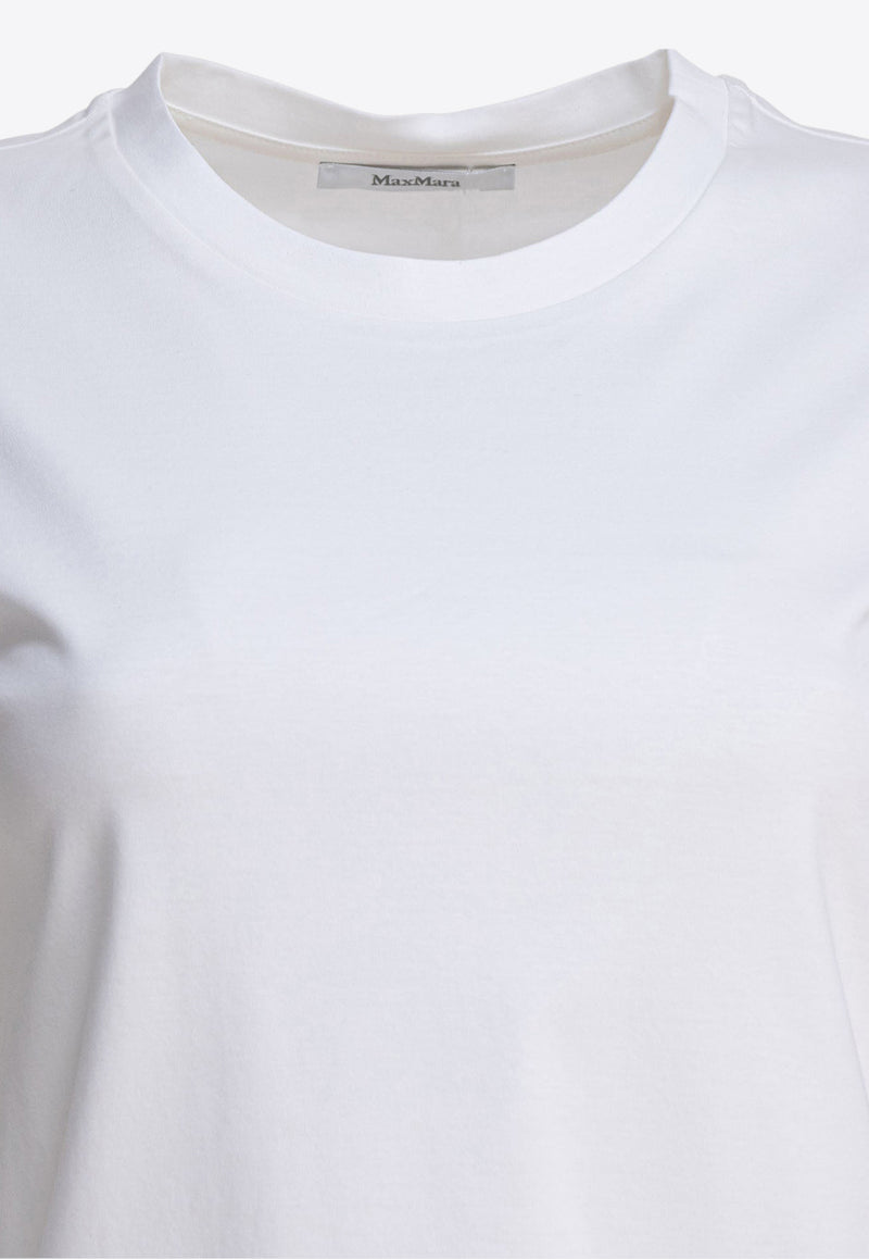 Max Mara Nerina Logo Embroidered T-shirt White 2521976028NERINA006_82903