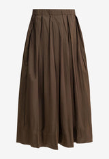 Max Mara Aloe Flared Midi Skirt Brown 2529106043ALOE002_474b9e5b-bee0-4959-9e59-783d998308b0