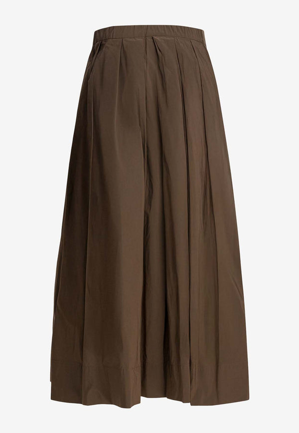 Max Mara Aloe Flared Midi Skirt Brown 2529106043ALOE002_474b9e5b-bee0-4959-9e59-783d998308b0