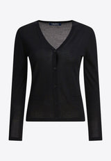 S Max Mara Kenya Wool Knit Cardigan Black 2529346011KENYA011_82808