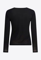 S Max Mara Kenya Wool Knit Cardigan Black 2529346011KENYA011_82808