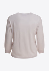 S Max Mara Amico Wool Knit Sweater Gray 2529366041AMICO001_82872