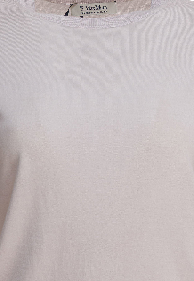 S Max Mara Amico Wool Knit Sweater Gray 2529366041AMICO001_82872