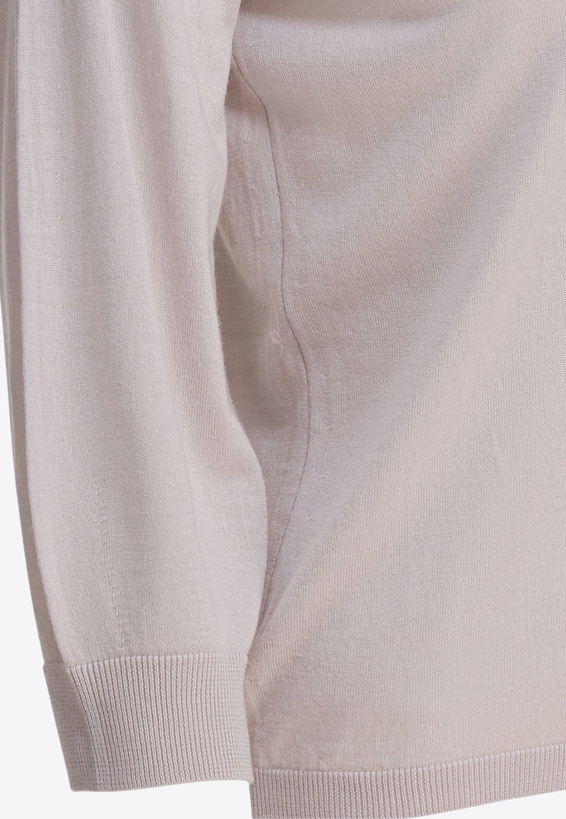 S Max Mara Amico Wool Knit Sweater Gray 2529366041AMICO001_82872