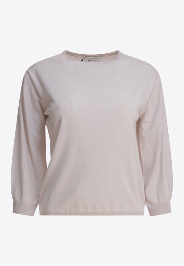 S Max Mara Amico Wool Knit Sweater Gray 2529366041AMICO001_82872