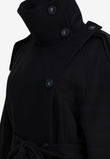 Max Mara Yole Wool Double-Breasted Trench Coat  Black 2522016023YOLE013_003b6634-cfee-4ee0-ae3a-a329f4f96c1e