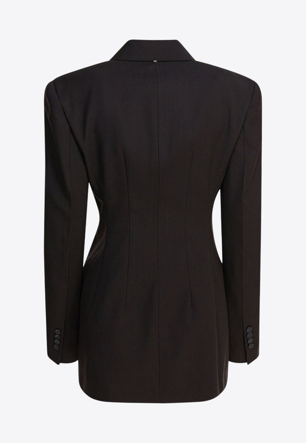 Sportmax Adamo Double-Breasted Wool Blazer Dark Brown 2522046011ADAMO013_82536