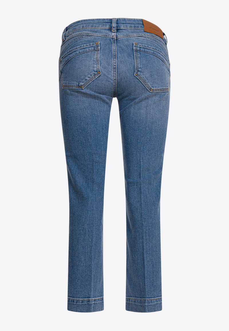 Sportmax Schermo Straight-Leg Cropped Jeans Blue 2522186265SCHERMO005_482d2195-1472-4074-bd72-35ed49476365